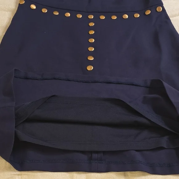 Cynthia Steffe Navy Mini Dress with Gold Studs